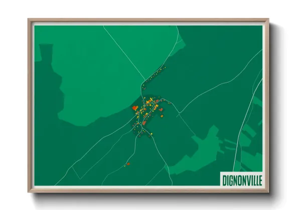 Une affiche de carte sur Dignonville