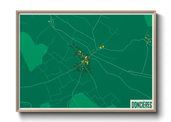 Une affiche de carte sur Doncières