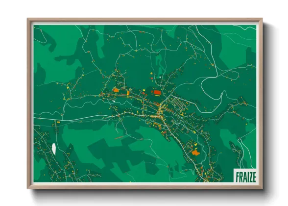Une affiche de carte sur Fraize