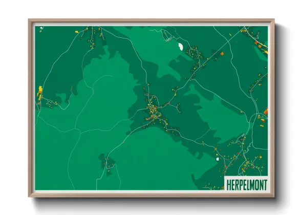 Une affiche de carte sur Herpelmont