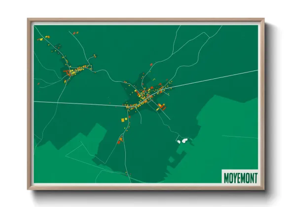 Une affiche de carte sur Moyemont