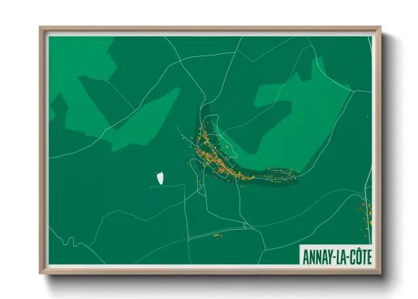 Une affiche de carte sur Annay-la-Côte