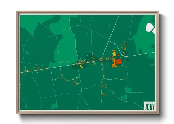 Une affiche de carte sur Jouy