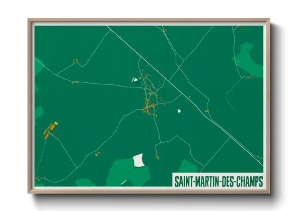 Une affiche de carte sur Saint-Martin-des-Champs
