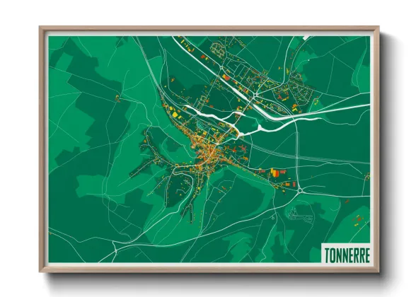 Une affiche de carte sur Tonnerre