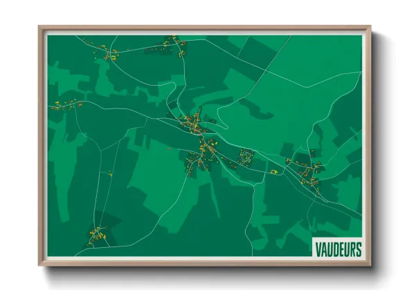 Une affiche de carte sur Vaudeurs