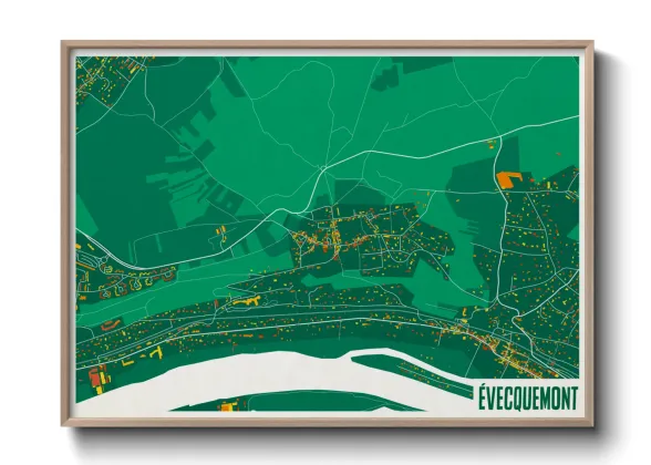 Une affiche de carte sur Évecquemont
