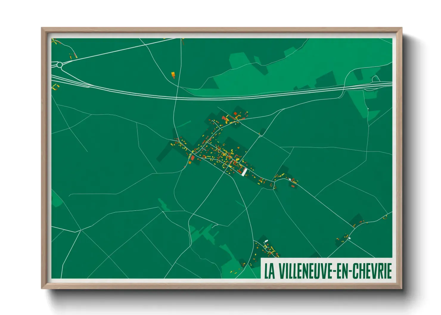 Un poster carteLa Villeneuve-en-Chevrie