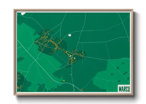 Une affiche de carte sur Marcq