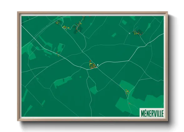 Une affiche de carte sur Ménerville