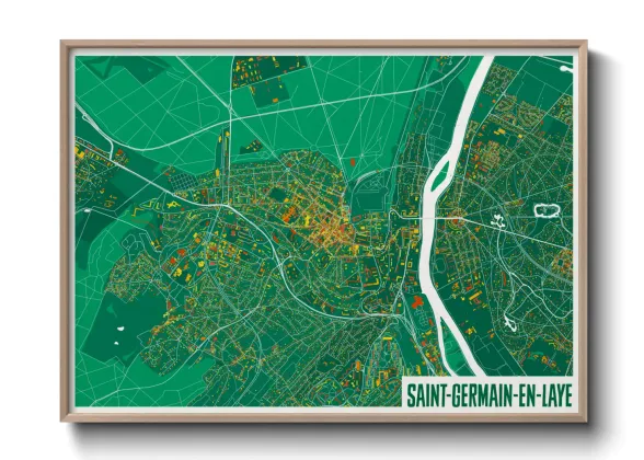 Une affiche de carte sur Saint-Germain-en-Laye