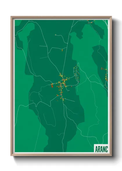 Une affiche de carte sur Aranc
