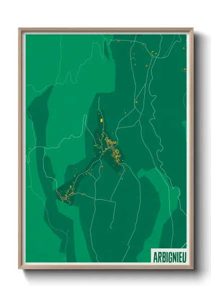 Une affiche de carte sur Arbignieu