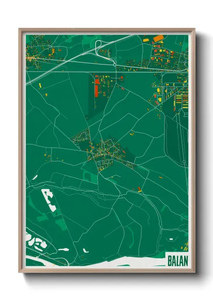 Une affiche de carte sur Balan