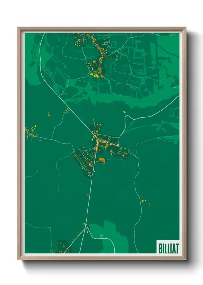 Une affiche de carte sur Billiat