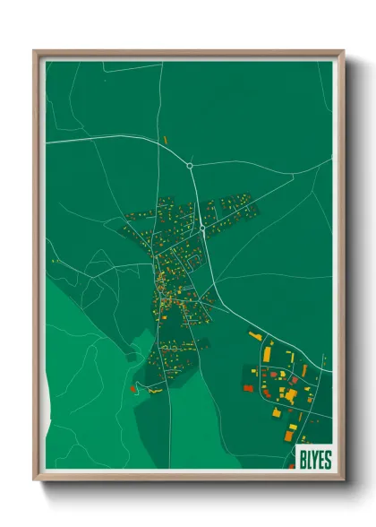 Une affiche de carte sur Blyes