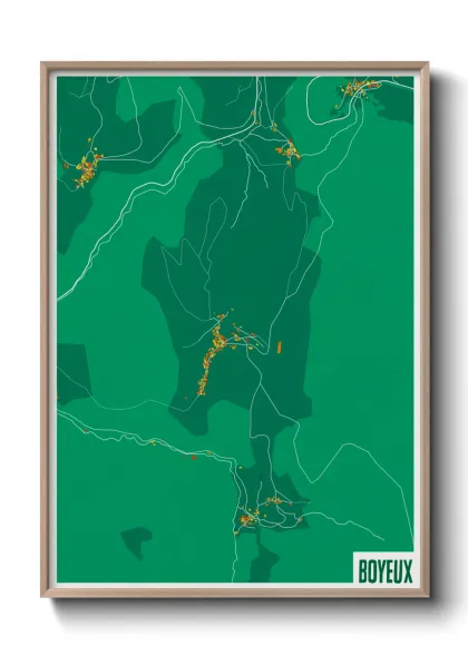 Une affiche de carte sur Boyeux