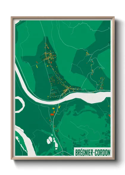 Une affiche de carte sur Brégnier-Cordon