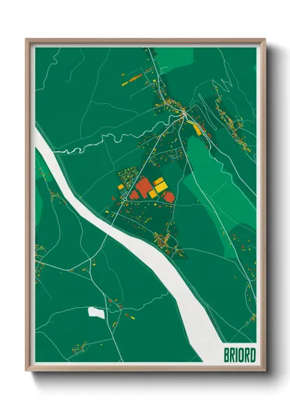Une affiche de carte sur Briord