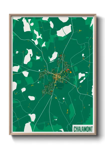 Une affiche de carte sur Chalamont