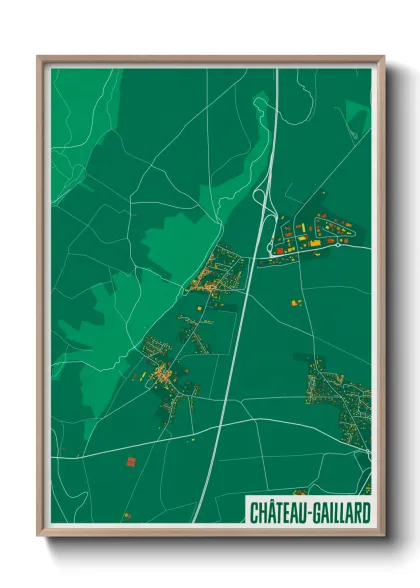 Une affiche de carte sur Château-Gaillard