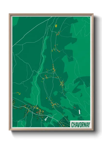 Une affiche de carte sur Chavornay