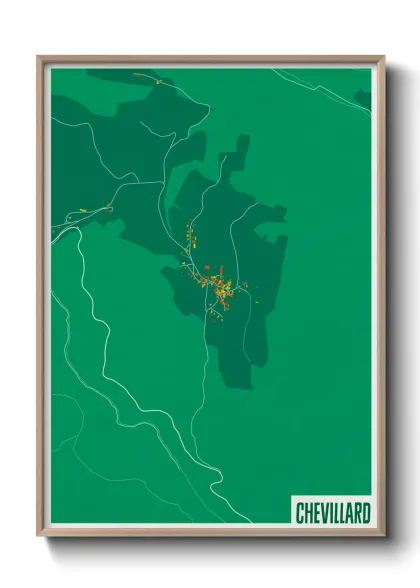 Une affiche de carte sur Chevillard