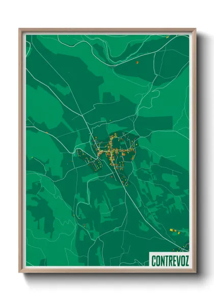 Une affiche de carte sur Contrevoz