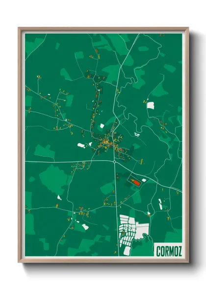Une affiche de carte sur Cormoz