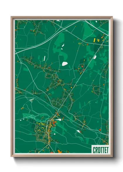Une affiche de carte sur Crottet