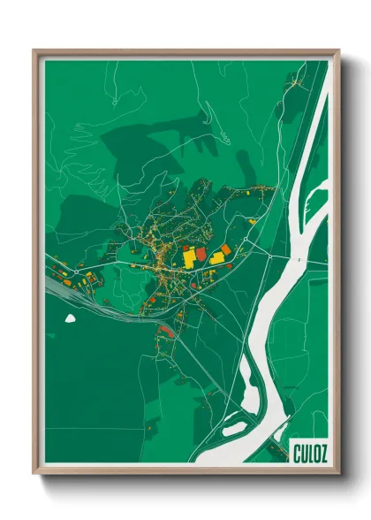 Une affiche de carte sur Culoz