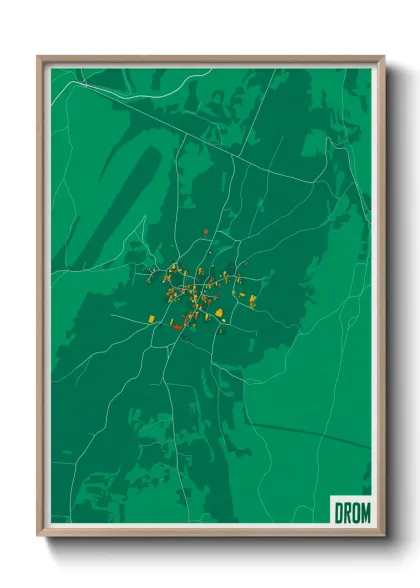 Une affiche de carte sur Drom