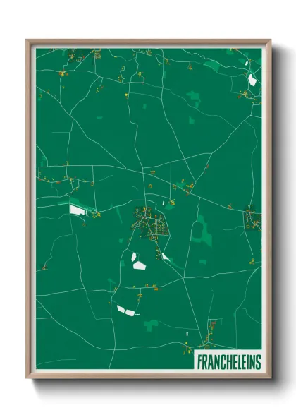 Une affiche de carte sur Francheleins