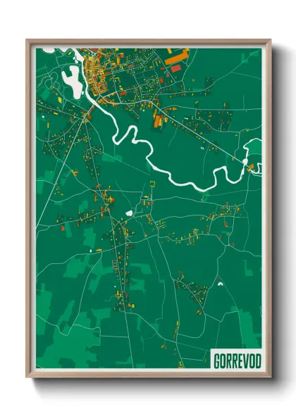 Une affiche de carte sur Gorrevod