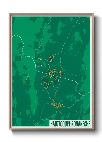 Une affiche de carte sur Hautecourt-Romanèche