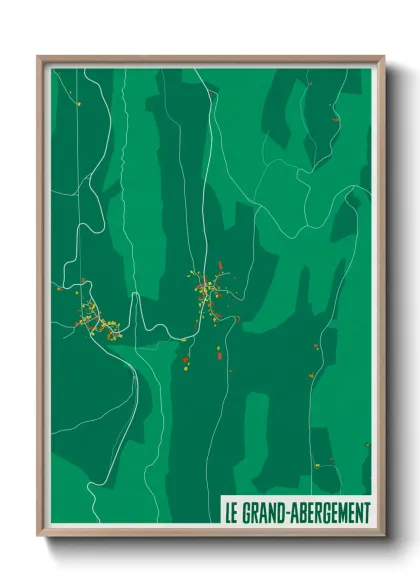 Une affiche de carte sur Le Grand-Abergement