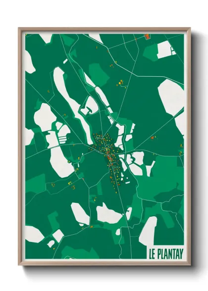 Une affiche de carte sur Le Plantay