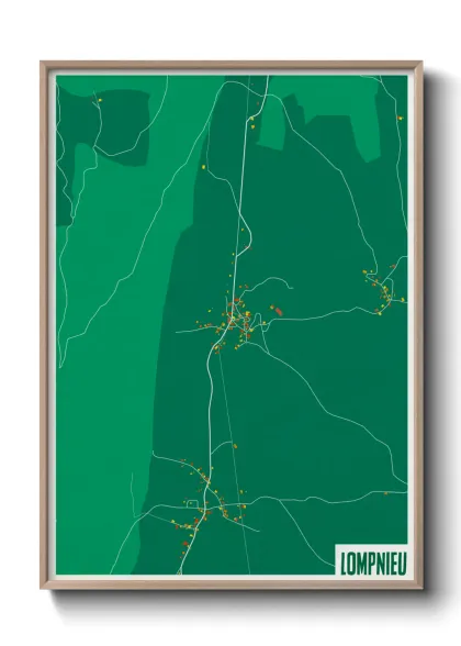 Une affiche de carte sur Lompnieu
