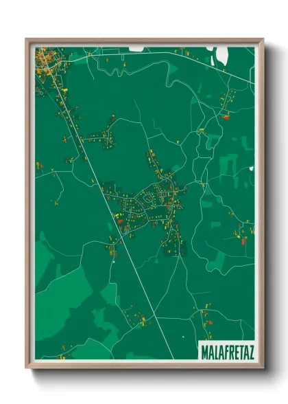 Une affiche de carte sur Malafretaz