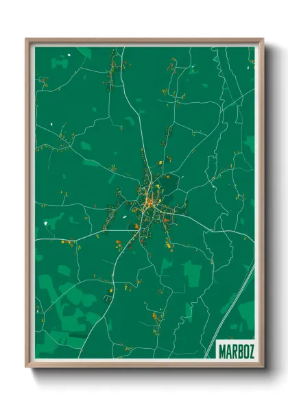 Une affiche de carte sur Marboz