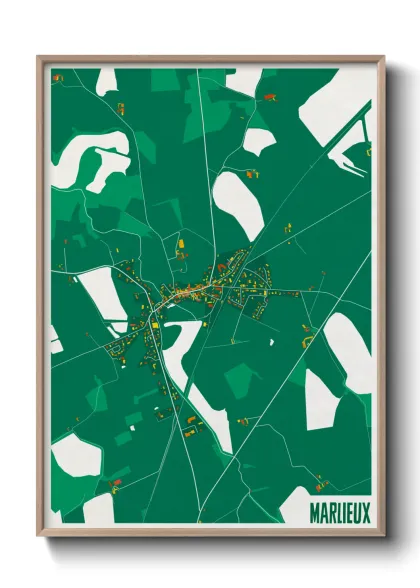 Une affiche de carte sur Marlieux