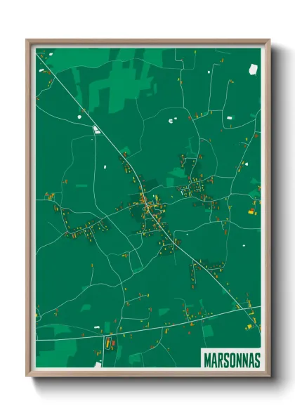 Une affiche de carte sur Marsonnas