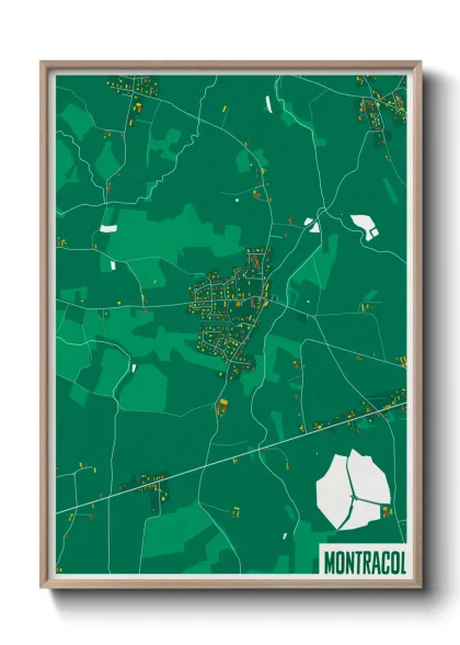 Une affiche de carte sur Montracol