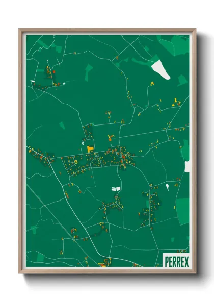 Une affiche de carte sur Perrex