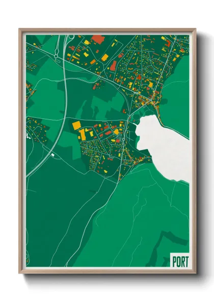 Une affiche de carte sur Port