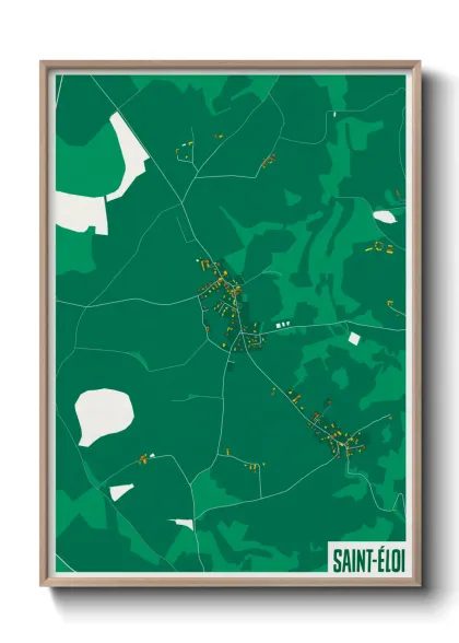 Une affiche de carte sur Saint-Éloi