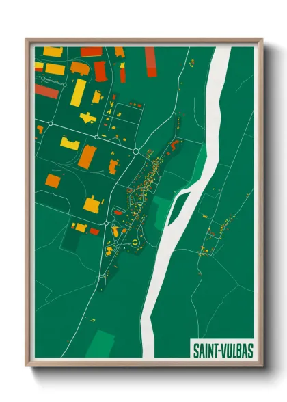 Une affiche de carte sur Saint-Vulbas
