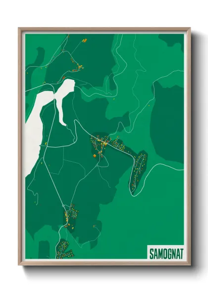 Une affiche de carte sur Samognat