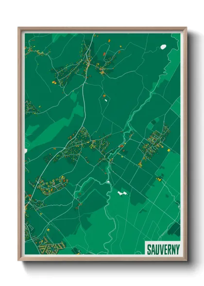 Une affiche de carte sur Sauverny