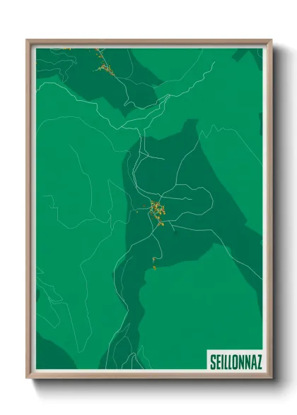 Une affiche de carte sur Seillonnaz